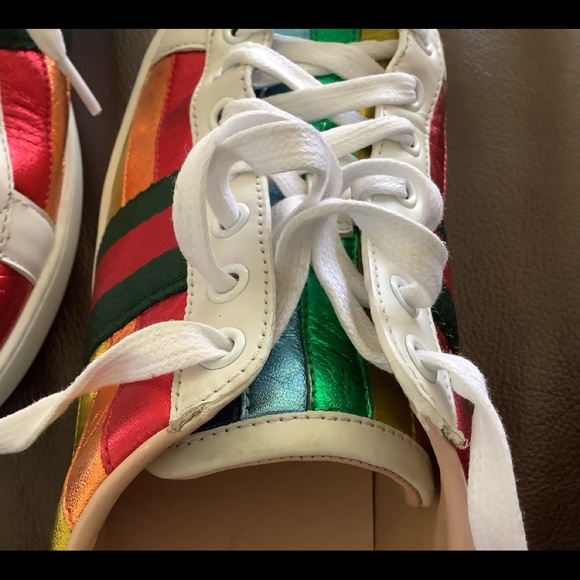 Gucci Ace Metallic Rainbow Sneakers - Picture 5 of 10